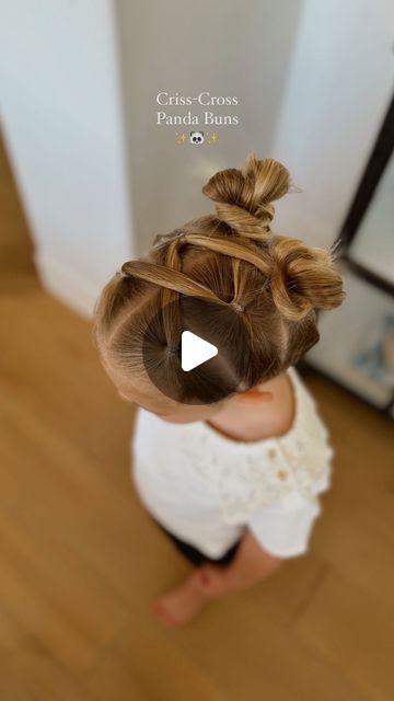 Camilla Thurman on Instagram: "Summer is ALMOST here and the hairstyles need to be ready for any water, hot, or busy activity the kids will be doing — loved how this one turned out ✨🐼 
Comment LINK and I will send you a link to shop the hair ties, combs and other products we use to create this look. 

Use code CAMILLA for 10% off @glowbeauty.hair 

#hairtutorial #girlshair #summerhair #girlshairstyles #summerhairstyles #updo #pigtials #pandabuns #pandabun #cutehair #cutehairstyles #girlshairideas #cutehairstylesforgirls #cutehairideas #messybuns #messybun #messybuntutorial" Hairstyles For Swimming Kids, Updo For Girls Kids, Pool Hairstyles For Kids, Topsy Tail Hairstyles For Kids, Kids Updo Hairstyles, Topsy Tail Hairstyles, Summer Updos, Easy Hairstyles For Kids, Girls Hair Styles