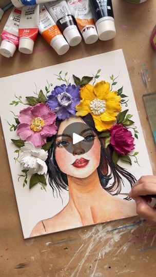 1.2M views · 12K reactions | Acrylic & 3D florals! | Acrylic & 3D florals! | By Art Canvas Design StudioFacebook 3d Painting On Canvas, 3d Painting, Canvas Designs, Texture Art, Face Painting, Painting On Canvas, Art Canvas, Design Studio, Canvas Painting