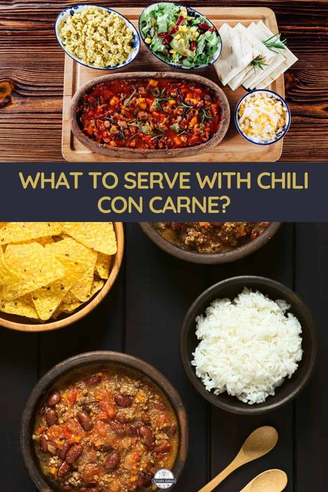 What To Serve With Chilli, What To Serve With Chili, Serve With Chili, Chili Sides, Favorite Chili Recipe, Entertaining Food, Hearty Chili, Popular Side Dishes, Rice And Beans