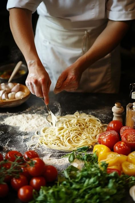 "Learn the secrets of Italian cuisine in a Tuscan cooking class! 🍅✨ #TuscanyCooking #CulinaryJourney #TravelItaly" Italian Cooking Aesthetic, Cooking Class Aesthetic, Tuscan Aesthetic, Chef Aesthetic, Chef Photography, Italian Cooking Class, Tuscan Cooking, Italian Chef, Italian Cooking