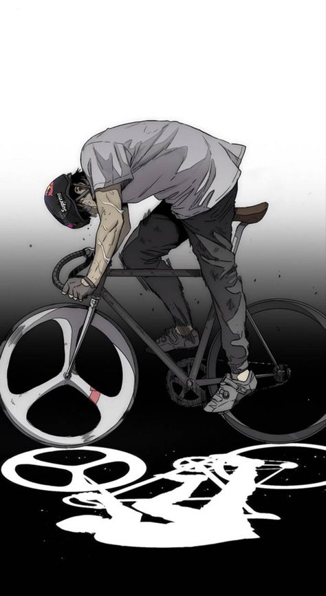 Wind Breaker - [Part 3] Ep. 127 | Jay Jo Pixie Bike, Anime Scythe, Cycle Drawing, Jay Jo, Bicycle Cafe, Windbreaker Webtoon, Good Luck Gif, Wind Break, Bike Illustration