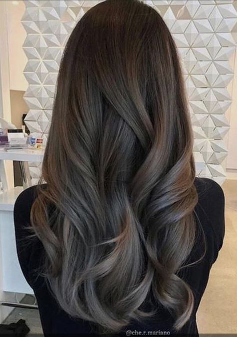 Ash brunette Ash Brunette, Carmel Hair Color, Grey Hairstyles, Brown Ombre Hair, Ash Hair Color, Ash Brown Hair, Trendy Hair Color, Hair Color Highlights, Ash Brown