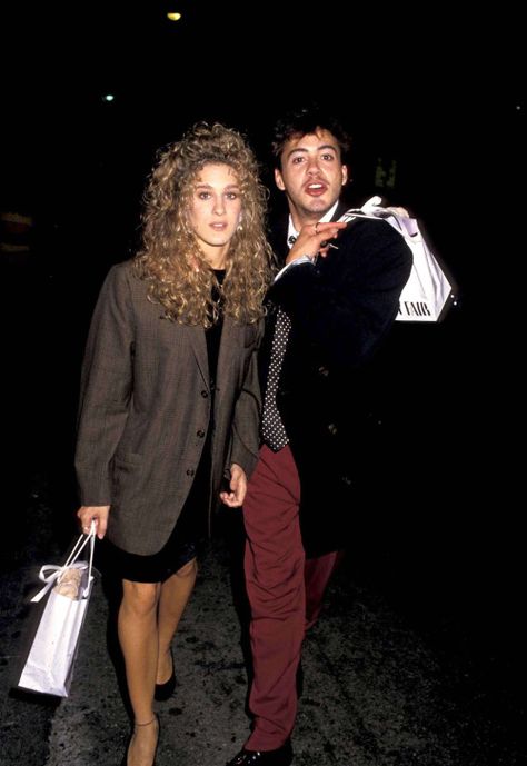 Sarah Jessica Parker Hair, Parker Outfit, Read My Mind, Vanity Fair Magazine, 80s Celebrities, Couple Fits, 90s Memories, Sarah Jessica, Downey Junior