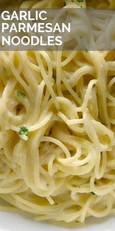 Parmesan Noodles Recipe, Garlic Parmesan Noodles, Noddle Recipes, Parmesan Noodles, Garlic Butter Noodles, Noodle Recipes Easy, Pasta Sides, Buttered Noodles, Easy Pasta Dishes