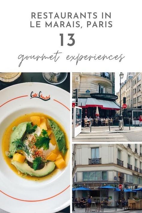 Wondering where to eat in le Marais, Paris? Here are 13 best gastronomic experiences you won't want to miss in Paris. #restaurantslemaraisparis #wheretoeatinparis #wheretoeatinlemarais #restoslemaraisparis #besteatingexperiencesemaraisparis #bestrestosparis Where To Eat In Le Marais, Best Cafes In Paris, Where To Eat In Paris, Paris Marais, Paris Places, Paris Trip Planning, Best Restaurants In Paris, Paris 2023, Marais Paris