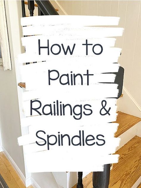 Painted Staircases Railing, Staircase Railing Color Ideas, Green Bannister Rail, Spindle Stairs Railing Ideas, Replace Banister Spindles, Painting Staircase Railing, Repaint Stair Railing, Painting A Banister, Painted Hand Rail