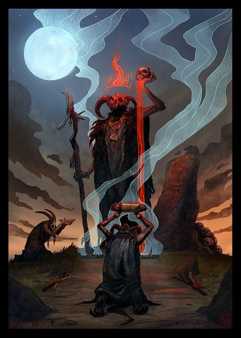 ArtStation - ancient rituals, Katrin Buttig Ancient Rituals, Pagan Rituals, Pagan Altar, The Occult, Incubus, Fantasy Concept Art, The Hill, Gods And Goddesses, Book Plates