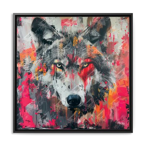 Let the wolf's gaze from our vibrant canvas lead you into the wilderness of your imagination. Art that howls with color and life. 🐺🖌️ #Wolf #VividWild #ArtisticHowl #ModernWilderness #WolfArt #ArtOfTheDay #WildlifePhotography #NatureLovers #HomeDecorIdeas #AbstractArtwork #CanvasPrint #ArtCollector #InteriorAndHome #ArtisticShare #Giftideas #EclecticDecor #BoldArt #CreativeSpace #v2designco Abstract Wolf, Imagination Art, Abstract Ideas, Bold Art, The Wilderness, Wolf Art, Unique Wall Art, Eclectic Decor, Art Collector