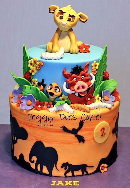 Hakuna matata! Tort Special, Lion King Cakes, Lion King Birthday, A Birthday Cake, Character Cakes, Crazy Cakes, Disney Cakes, King Cake, Grooms Cake