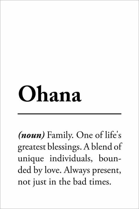 Ohana Quotes, Ohana Quote, Hawaiian Quotes, African Words, Definition Quotes, Unique Words Definitions, Words That Describe Feelings, Uncommon Words, Weird Words