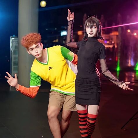 Mavis and johnny cosplay hotel Transylvania Mavis And Johnny Cosplay, Couples Cosplay Ideas, Blue Bedroom Ideas For Couples, Mavis And Johnny, Halloween Couple Ideas, Halloween Couple Costume, Punny Halloween Costumes, Cosplay Couple, Couples Cosplay