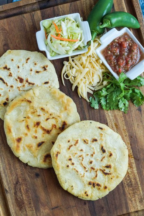 pupusas-de-queso-salvadoran-cheese-stuffed-tortillas-5-of-7 Papusa Recipe, Popusas Recipe, Pupusa Recipe, Food In Mexico, Salvadoran Food, Salvadorian Food, Tortillas Recipe, Queso Cheese, Tortilla Recipe