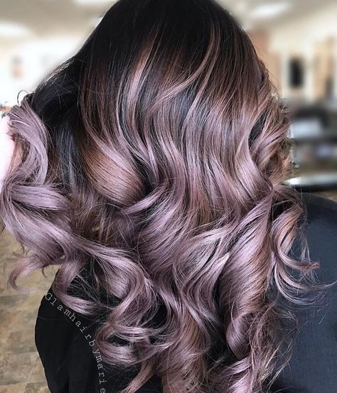 Dark Mauve Hair, Mauve Brown Hair, Chocolate Mauve Hair Color, Violet Brown Hair, Chocolate Mauve Hair, Aesthetic Surgeon, Dusty Rose Hair, Mauve Hair, Peach Hair Colors