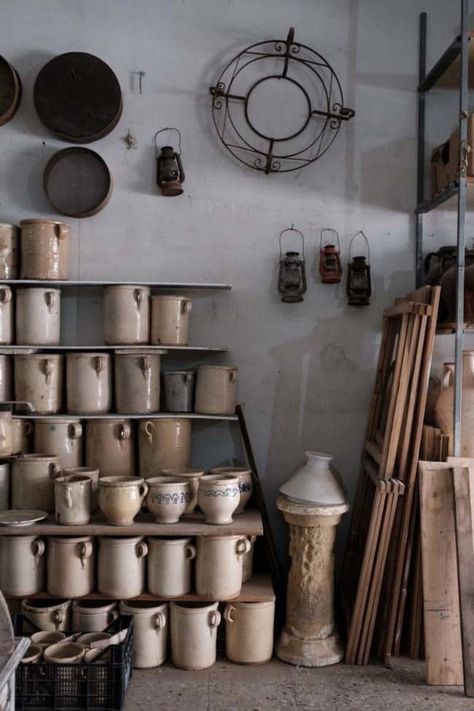 Inside a ceramic studio in southern Puglia - Vogue Australia Paola Navone, Conran Shop, Vogue Living, Vogue Australia, Coastal Farmhouse, Rustic Living, Ceramic Studio, A Hill, A Town