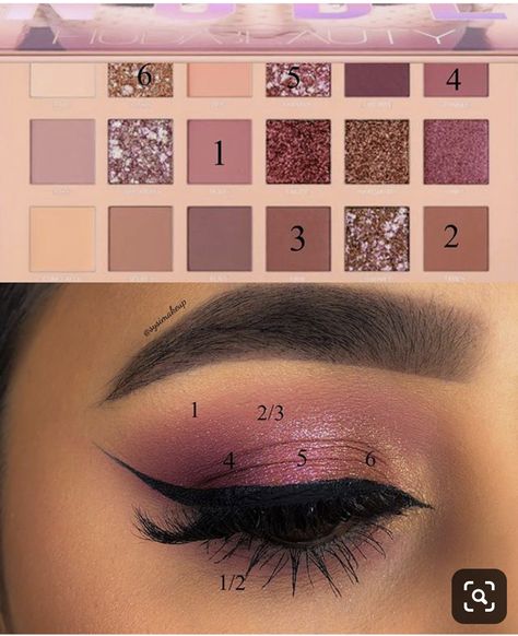 Matte Make Up, Huda Beauty Eyeshadow, Huda Beauty Palette, Make Up Designs, Natural Eye Makeup Tutorial, قلادات متدلية, Makeup Order, Huda Beauty Makeup, Eye Makeup Techniques