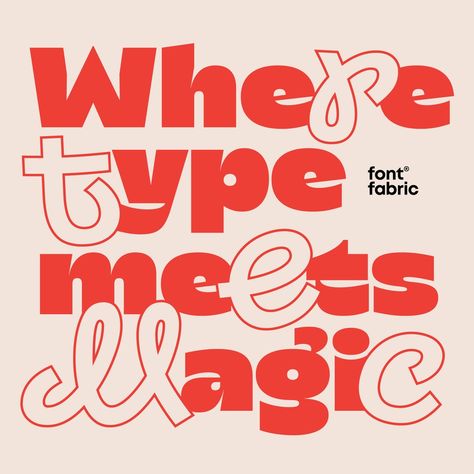 NEW: Transforma #font by @fontfabric 🔥⁠  #type01 #fontfabric #fonts #font #typedesign #typefacedesign #graphicdesigners #typography #typographydesign #typographyinspired Typeface Graphic Design, Graphic Fonts Typography, Cute Typography Design, Bold Font Pairings, Physical Typography, Friendly Typeface, 50s Typography, Flowy Typography, Friendly Typography