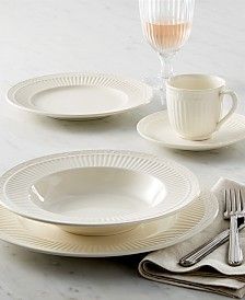 White Casual Dinnerware Dinnerware Sets and Fine China - Macy's Rustic Italian Home Decor, Mikasa Italian Countryside, Rustic Italian Home, Mikasa Dinnerware, Italian Dinnerware, Setting Table, Registry Ideas, Casual Dinnerware, Rustic Italian