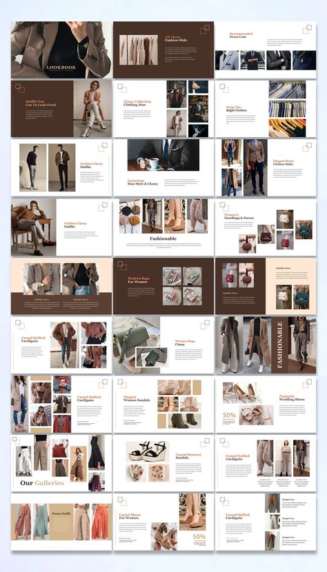 Lookbook Fashion PowerPoint Template. 30 unique slides Powerpoint Fashion Design, Fashion Powerpoint Design, Fashion Powerpoint Template, Fashion Presentation Layout, Fashion Background Design, Grpahic Design, Fashion Powerpoint, Lookbook Ideas, Fashion Presentation