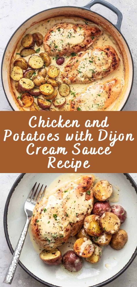 Chicken and Potatoes with Dijon Cream Sauce Recipe: A Comforting Delight Indulge in the rich and comforting flavors of a classic dish elevated to perfection with this Chicken and Potatoes with Dijon Cream Sauce recipe. This hearty meal brings together tender chicken, creamy potatoes, and a luscious Dijon cream sauce that’s sure to satisfy your […] The post Chicken and Potatoes with Dijon Cream Sauce Recipe appeared first on Cheff Recipes. Creamy Chicken Dijon Recipes, Creamy Dijon Chicken Casserole, Chicken And Potatoes With Dijon Cream Sauce, Dijon Mustard Chicken And Potatoes, Chicken With Dijon Cream Sauce, Creamy Dijon Chicken And Potatoes, Chicken Dijon Cream Sauce, Dijon Cream Sauce Recipe, Chicken Dijon Recipes