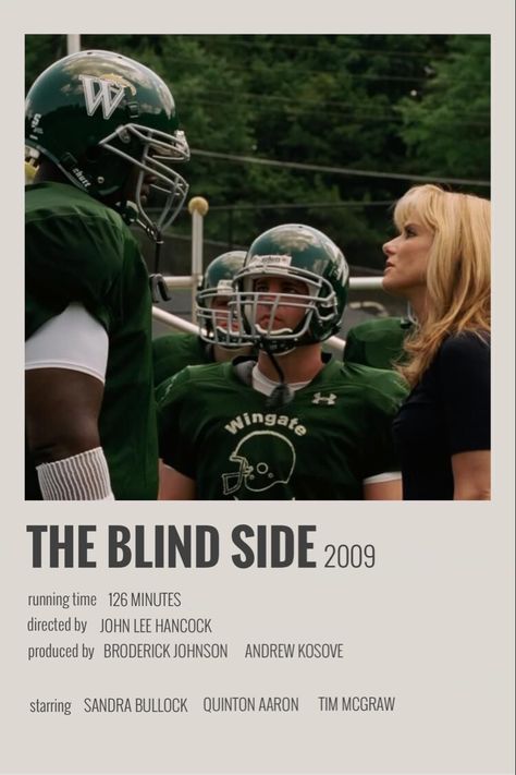 alternative polaroid movie poster for the film “The Blind Side” by @meganlaur_ (me) The Blind Side Movie Poster, The Blind Side Poster, The Blind Side Aesthetic, Blindside Movie, About Time Movie Poster, The Blind Side Movie, Blind Side Movie, Polaroid Movie Poster, Blind Side