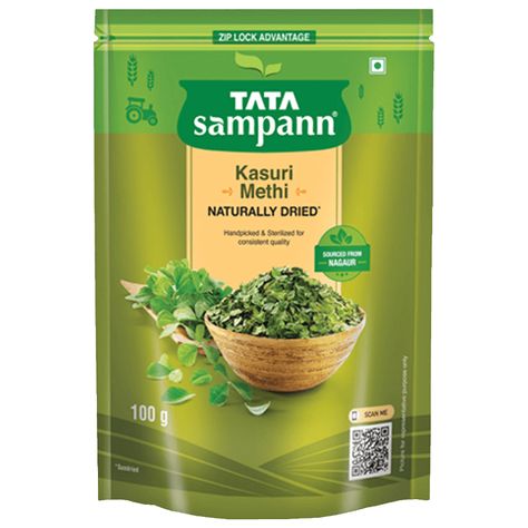 Kasuri Methi, Spices Packaging, Drinks Packaging Design, Fenugreek Leaves, Food Advertising, Gourmet Foods, Nutrient Rich Foods, Cooking Essentials, Creative Packaging Design