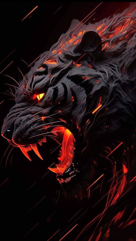 Fire Tiger Wallpaper, Black Tiger Wallpaper, Tiger Black Background, Tiger Pic, Photo To Cartoon Photoshop, Tiger Background, Angry Tiger, Big Cats Photography, Wild Animal Wallpaper