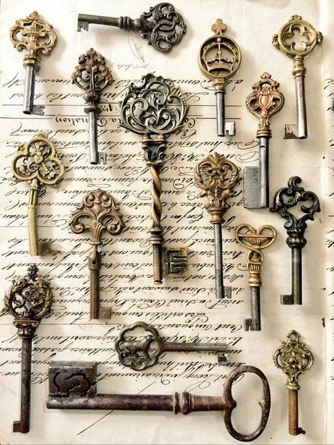 Antique Key Tattoos, Key Tattoos, Old Keys, Antique Keys, Key, Tattoos, Twitter, Wall