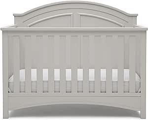 Delta Children Perry 6-in-1 Convertible Crib - Greenguard Gold Certified, Moonstruck Grey baby registry Bed With Headboard Only, Baby Crib Mattress, Bed With Headboard, Toddler Mattress, Daybed Sofa, Delta Children, Baby Nursery Furniture, Cleaning Wood, Toddler Furniture