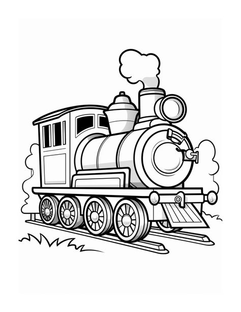 20 Free Printable Train Coloring Pages with PDF Download Train Coloring Pages Free Printable, Coloring Pages Of Flowers, Teddy Bear Coloring Pages, Train Clipart, Toddler Crayons, Patterns Coloring Pages, Monkey Coloring Pages, Bat Coloring Pages, Ice Cream Trucks