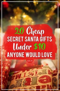 20 Cheap Secret Santa Gifts Under $10 Anyone Would Love Cheap Secret Santa Gifts, Secret Santa Poems, 10 Secret Santa Gifts, Work Secret Santa, Secret Santa Christmas Gifts, Funny Secret Santa Gifts, Best Secret Santa Gifts, Secret Santa Gift Ideas, Secret Santa Ideas