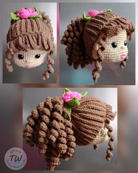 Amigurumi Hair, Flying Fairies, Crochet Doll Tutorial, Crochet Dolls Free Patterns, Pola Amigurumi, Beginner Crochet Projects, Haken Baby, Crochet Doll Clothes, Crochet Doll Pattern