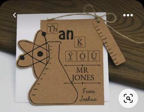 Handmade Teachers Day Cards, Teacher Birthday Card, Greeting Cards For Teachers, Chemistry Teacher Gift, Book Art Projects, Teachers Day Card, Creative School Project Ideas, Dinosaur Party Favors, Paper Art Design