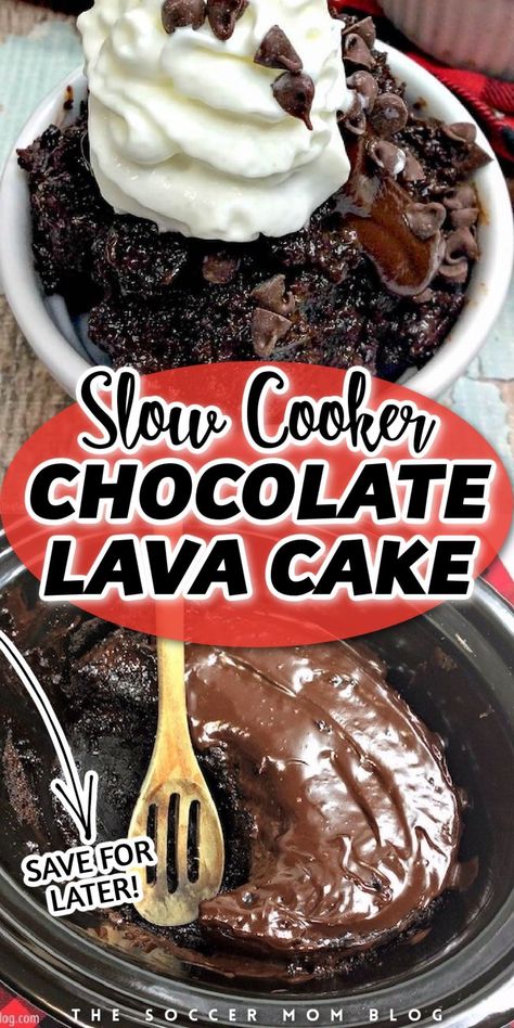 Lava Cake Recipe Crock Pot, Slow Cooker Lava Cake, Crockpot Chocolate Lava Cake, Slow Cooker Chocolate Lava Cake, Crockpot Lava Cake, Lava Cake Recipe Easy, Crockpot Chocolate, Slow Cooker Cake, Crockpot Cake