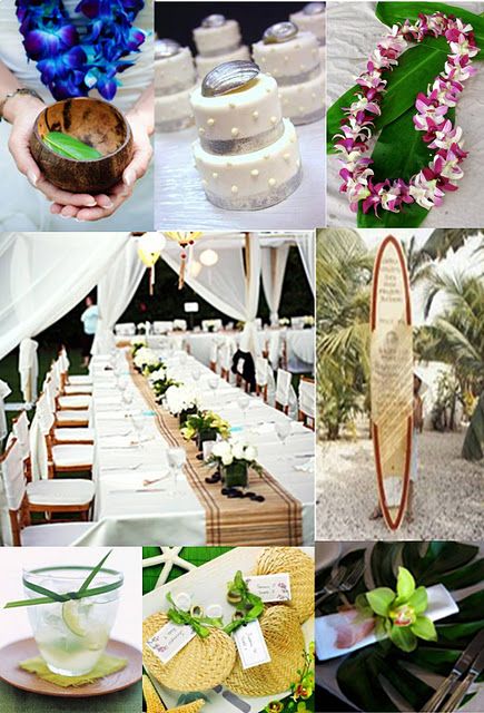 A luau rehearsal dinner Wedding Day Activities, Tiki Wedding, Wedding Pictures Beach, Burgundy Wedding Cake, Themed Wedding Decorations, Graduation Party Foods, Paradise Wedding, Second Wedding Anniversary, Second Wedding