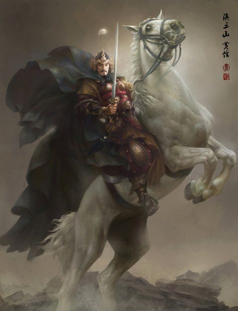 Warrior Archetype, Chinese General, Water Margin, Mughal Art Paintings, Historical Warriors, Warriors Wallpaper, Fantasy Role Playing, Dynasty Warriors, Fantasy Warrior