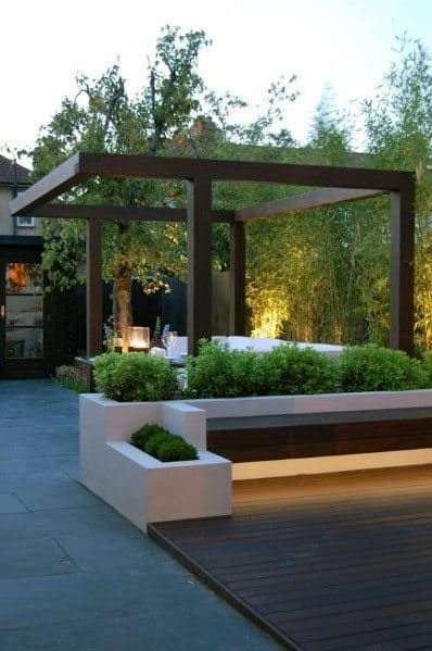 Moderne Have, Modern Patio Design, Modern Backyard Landscaping, Outdoor Patio Designs, Modern Pergola, Backyard Pergola, Modern Backyard, Outdoor Gardens Design, Paul Newman