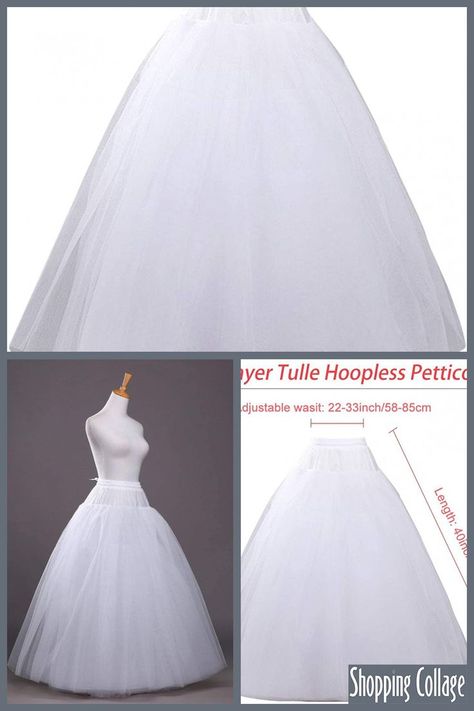 Polyester,Crinoline Hand Wash Only ????【Excellent Material】Crinoline petticoat for women is made of 100% soft polyester with one soft lining and 4 layers tulle to prevent scratching your skin. The floor length crinoline underskirt slips is designed with A-line style to shape your wedding dress perfect and makes it look more puffy and... #Amazon. Amazon Affiliate link #petticoats #women #hoopless #petticoat #crinoline #underskirt #slips #layers #floor #length #ball Can Can Skirt, Crinoline Skirt, For Wedding Dress, Half Slip, Petticoat, Ball Gown, Women Lingerie, Floor Length, Ball Gowns