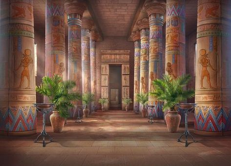 Ancient Egyptian Architecture, Desert Background, Egyptian Design, Episode Backgrounds, Set Design Theatre, Ancient Egypt Art, Blue Background Images, Location Inspiration, Greek Mythology Art