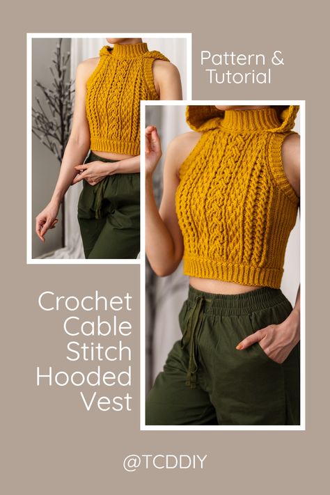 Unlock the art of crochet with this step by step crochet pattern tutorial! We have included detailed photos and an easy-to-follow pattern that will take your skills from average to extraordinary. Whether you’re a beginner looking to learn the basics or an experienced crocheter looking to perfect your techniques, this crochet tutorial is perfect for getting you started. In no time you will be creating stunning crochet pieces with this easy to follow pattern. Crochet A Crop Top, Crochet Turtleneck, Crochet Top Tutorial, Easy Crochet Top, Diy Crochet Top, Crochet Cable Stitch, Crochet Game, Stitch Hoodie, Modern Crochet Patterns