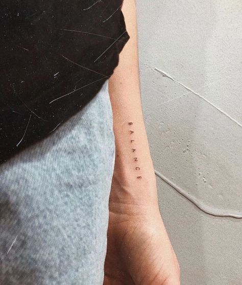 Minimalist Tatoos, Tattoo Nombres, Gratitude Tattoo, 42 Tattoo, Balance Tattoo, Unique Tattoos For Men, Quote Tattoos Girls, Good Tattoo Quotes, Small Quote Tattoos