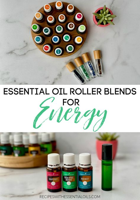 Put some pep back in your step with these 7 Roller Blends for Energy! Energizing essential oils can be used to boost your energy levels and finish the day strong. Try 7 different energizing combinations. #energy #energyblends #essentialoilsforenergy #essentialoilrollerblends #essentialoilrecipes #younglivingrecipes #recipeswithessentialoils Energy Roller Blend, Energizing Essential Oil Blend, Must Have Essential Oils, Essential Oils Energy, Essential Oil Roller Blends, Oil Roller Blends, Essential Oil Blends Roller, Oils For Energy, Essential Oil Roller Bottle Recipes