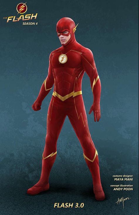 Before anything shows up on the Arrowverse, concept art is first created. See how different things would be for a lot of characters! Dc Speedsters, Flash And Arrow, Flash Season 4, Flash Vs, Flash Costume, Flash Dc Comics, Flash Comics, Super Girls, The Flash Season