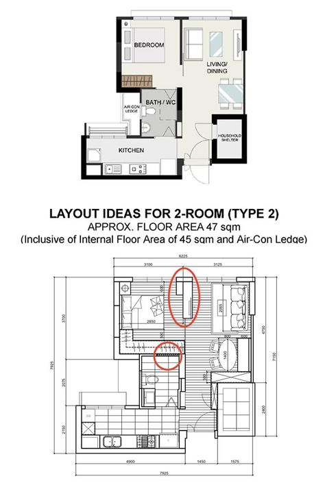 How Layout Tweaks Conjured Up Extra Space for a Two-Room HDB Hdb 2 Room Flexi Design, 2 Room Flexi Bto Design, Small Apartment Layout, Tidy Bedroom, Future Man, Stylish Bedroom Design, Small Apartment Interior, Cosy Spaces, Small Apartment Design