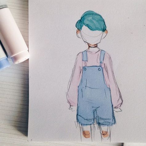 I love this outfit, I need to get overalls Overalls Art Reference, Anime Overalls Outfit Drawing, Overall Drawing Reference, Overalls Character Design, Overalls Reference, How To Draw Overalls, Overalls Outfit Drawing, Overalls Drawing Reference, Drawing Overalls