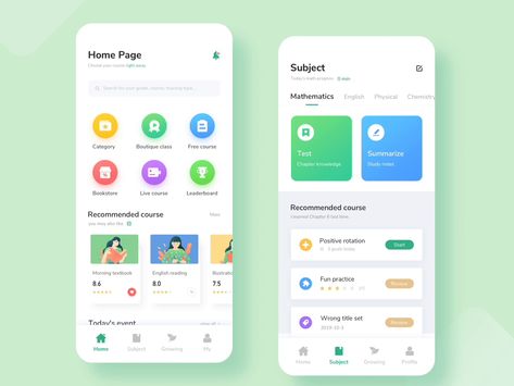 Online Education App 2 by Tina Lee for Top Pick Studio on Dribbble การออกแบบ Ui Ux, Application Ui Design, Ui Design Mobile, App Design Layout, Android App Design, 포트폴리오 레이아웃, Mobile App Design Inspiration, App Interface Design, Mobile Ui Design