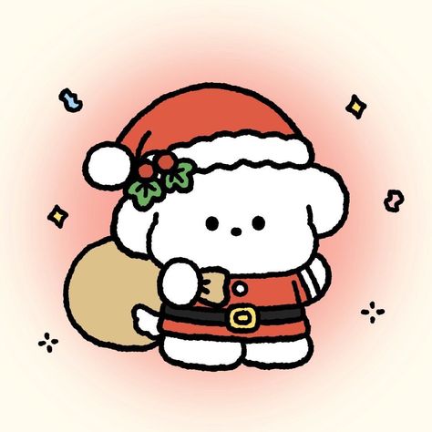 Santa Claus Cute Drawing, Aesthetic Christmas Stickers, Christmas Drawings Aesthetic, Kawaii Christmas Drawings, Christmas Cards Aesthetic, Christmas Card Aesthetic, Christmas Chibi, Christmas Kawaii, Easy Christmas Drawings