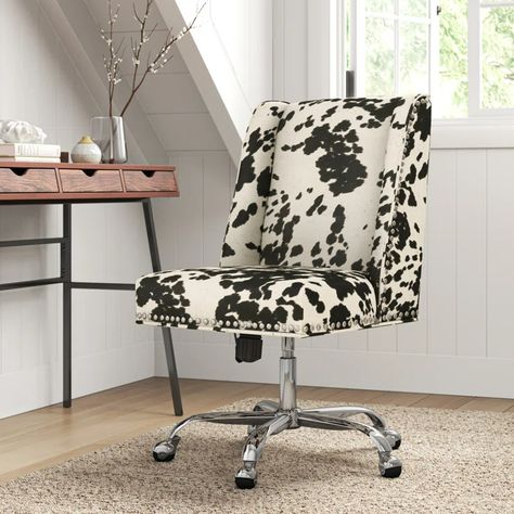 Sand & Stable Dayton Task Chair & Reviews | Wayfair Cow Print Chair, Chairs For Small Spaces, Modern Office Chair, Contemporary Office, Swivel Office Chair, Cafe Chairs, Office Desk Chair, Diy Chair, Home Office Chairs