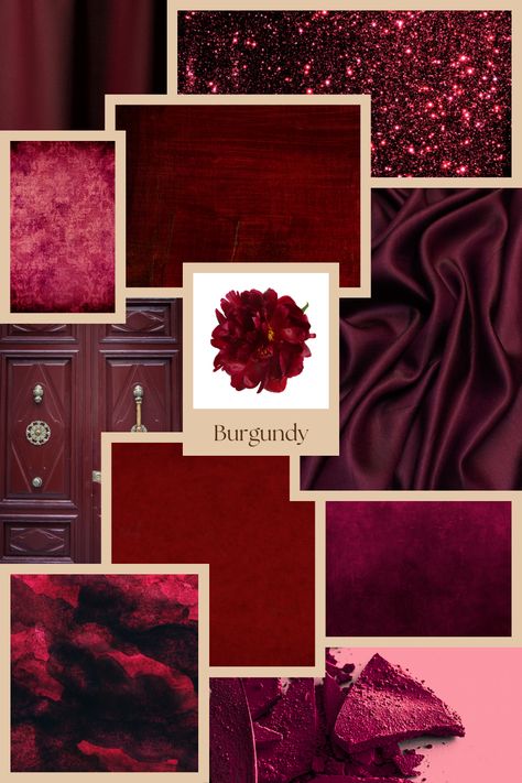 Burgundy is a must-have color for those in the warm autumn season! This deep, luxurious hue adds a touch of sophistication to any look, whether it’s through your wardrobe, accessories, or beauty choices. Perfect for the cooler months, burgundy complements warm undertones and pairs beautifully with other autumn shades. Save this pin for stylish inspiration on how to incorporate this timeless color into your glow-up routine and seasonal color palette! Burgundy Color Palette Colour Schemes, Burgundy Pallet, Deep Red Color Palette, Autumn Color Season, Warm Autumn Color Palette, Fit Portfolio, Burgundy Color Palette, 2025 Inspiration, Soft Autumn Deep