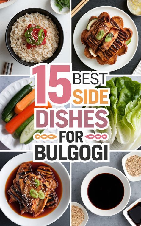 🔥🍴 15 Mouthwatering Side Dishes to Serve With Bulgogi! 🥢🥗 #KoreanFood #Bulgogi #SideDishes Bulgogi Side Dishes, Bulgogi Sauce, Beef Lettuce Wraps, Bulgogi Beef, Marinated Beef, Korean Dishes, Bulgogi, Best Side Dishes, Perfect Side Dish