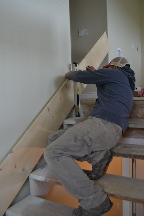 Adding Risers To Basement Stairs, Redoing Stairs, Stair Skirt Board, Stair Skirt, Stairway Makeover, Stairs Skirting, Redo Stairs, Stairs Trim, Stairs Renovation